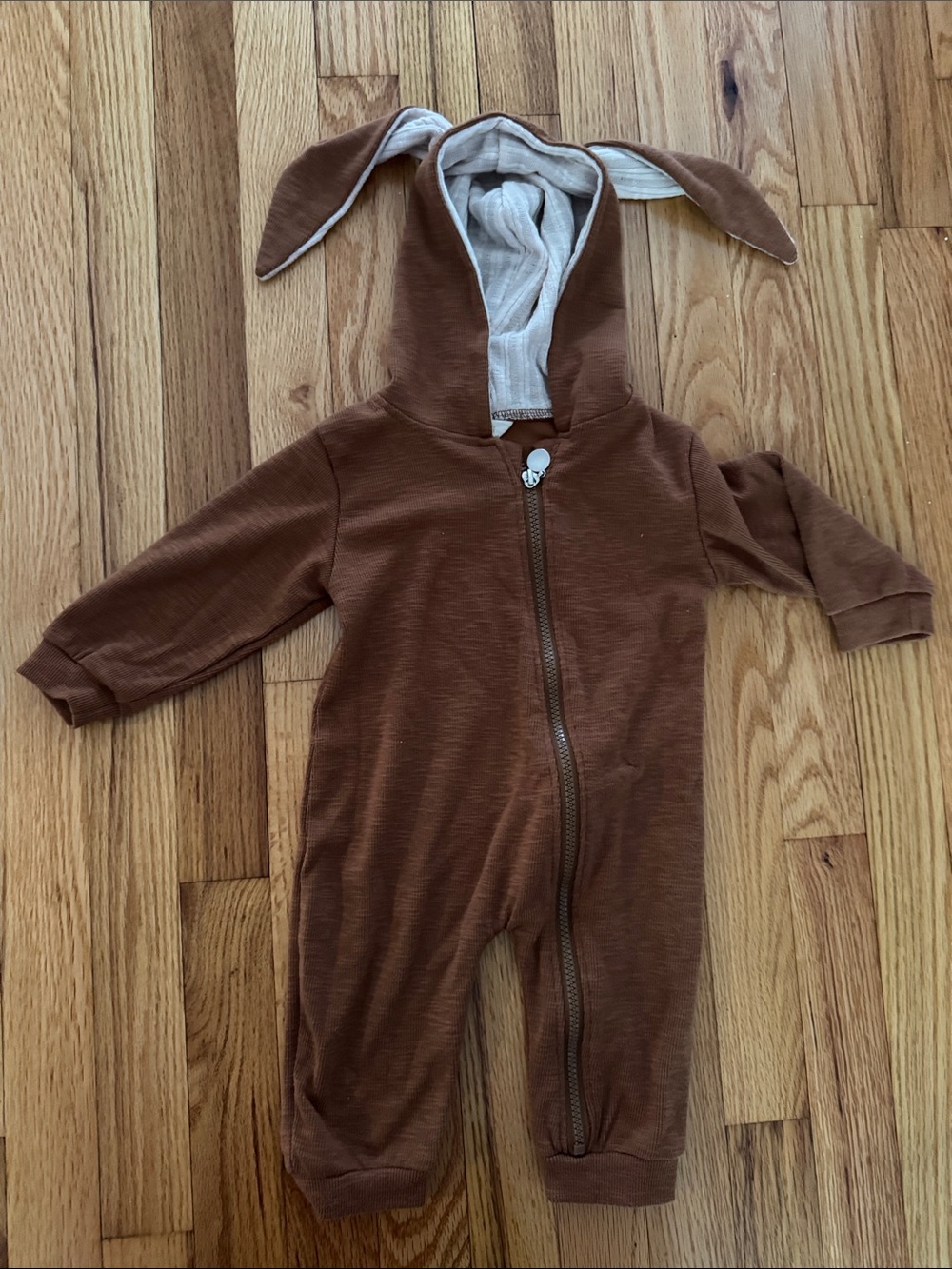 Rabbit bunny costume onesie Halloween 12-24 month size ears hood easy costume